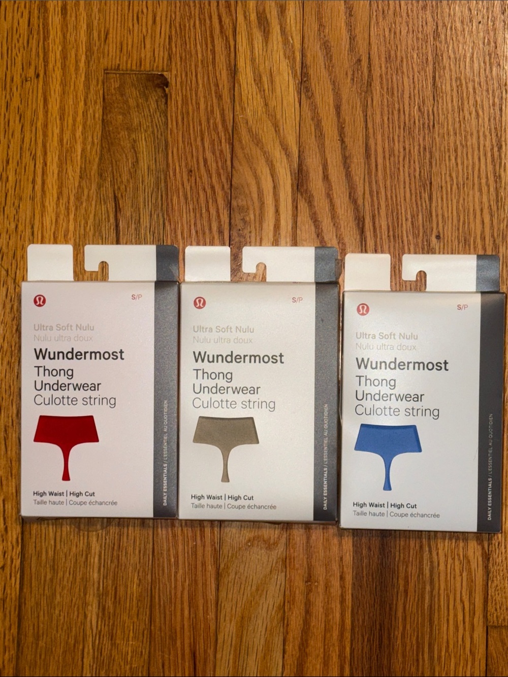NWT Lululemon wundermost thong underwear lot of 3 - Size S
